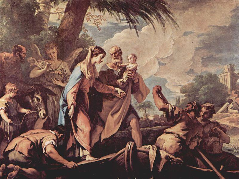 Sebastiano Ricci Flucht nach Aypten oil painting image